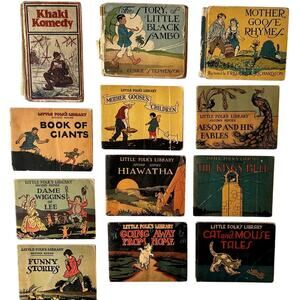 Lot of Twelve (12) Antique Children's Fantasy Nursery Books Early 1900s Stories